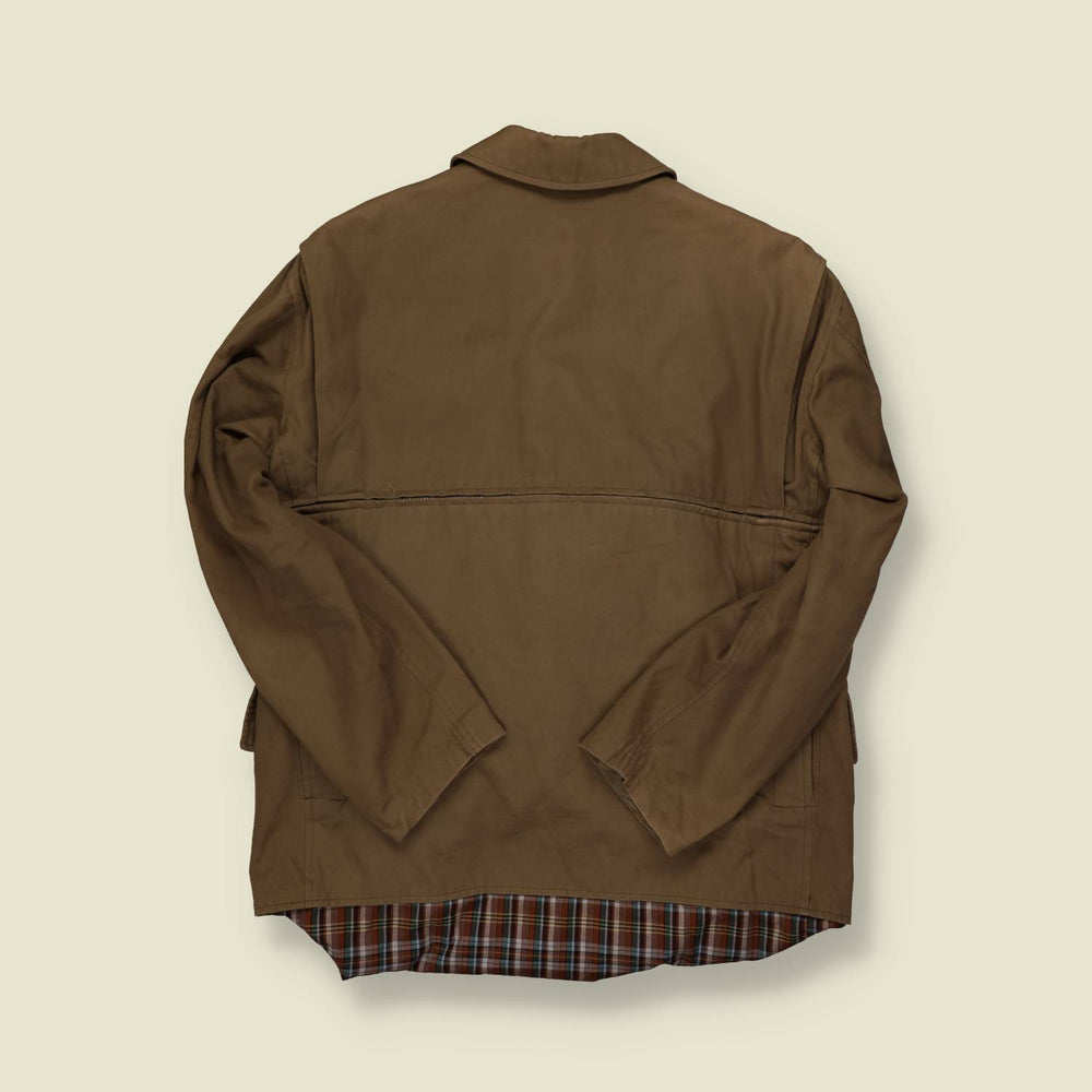 1970s U.S. Hunting Jacket – Canvas & Flannel Lined – Brown - S/M