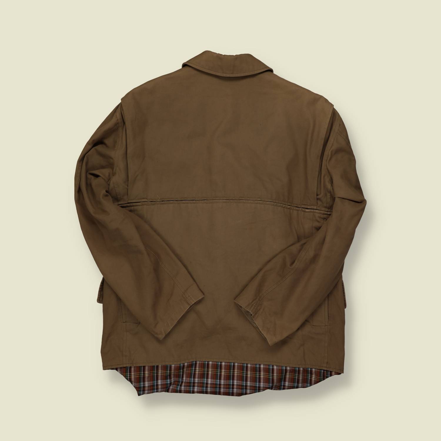 1970s U.S. Hunting Jacket – Canvas & Flannel Lined – Brown - S/M