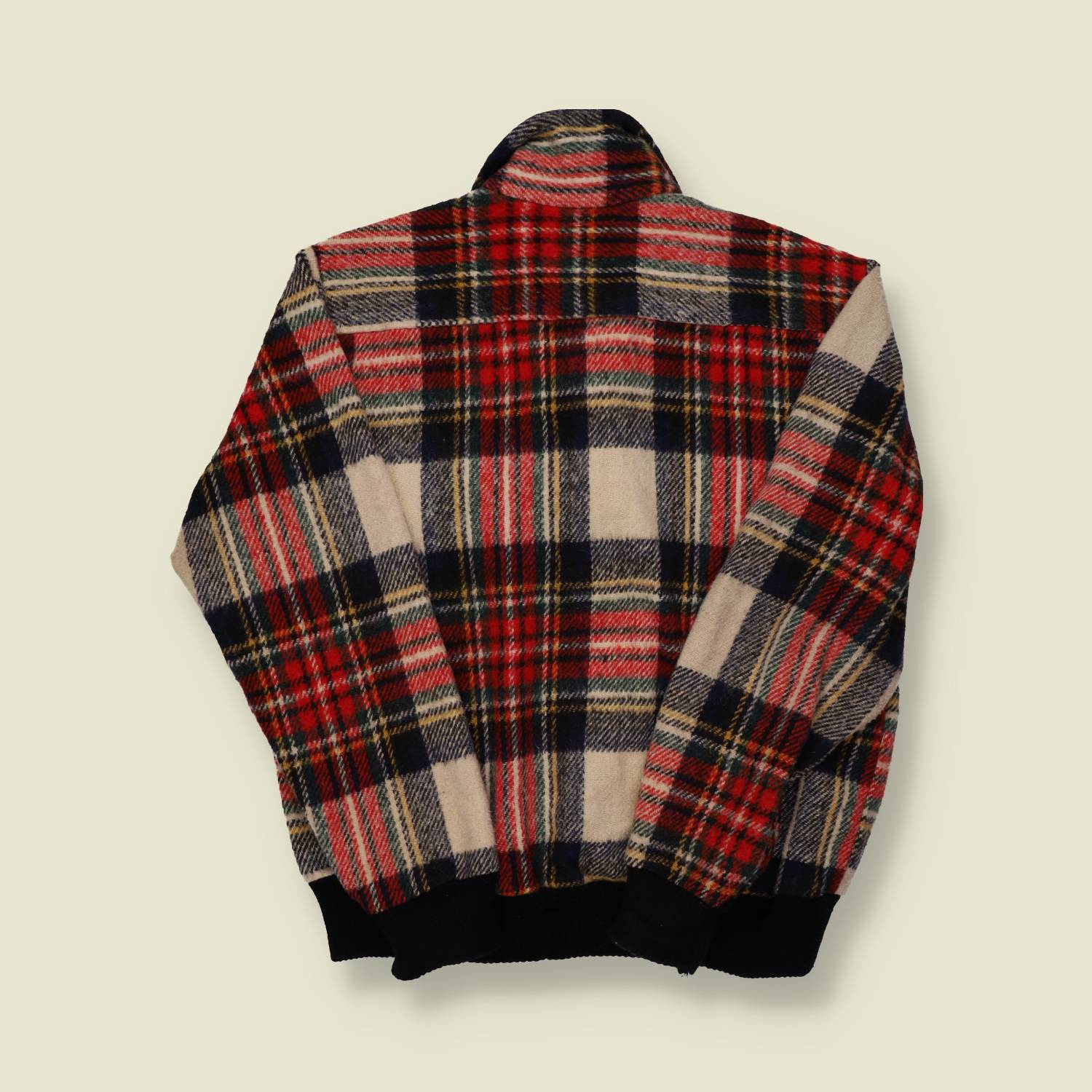 1970s U.S. Hunting Wool Pullover – Hunter’s Lake – Red/Navy Plaid - S
