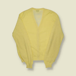 1960s Glen Dee Brushed Mohair Cardigan – Pastel Yellow - L