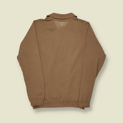 1960s Slovenka Knit Polo Sweater – Tan Textured - S/M