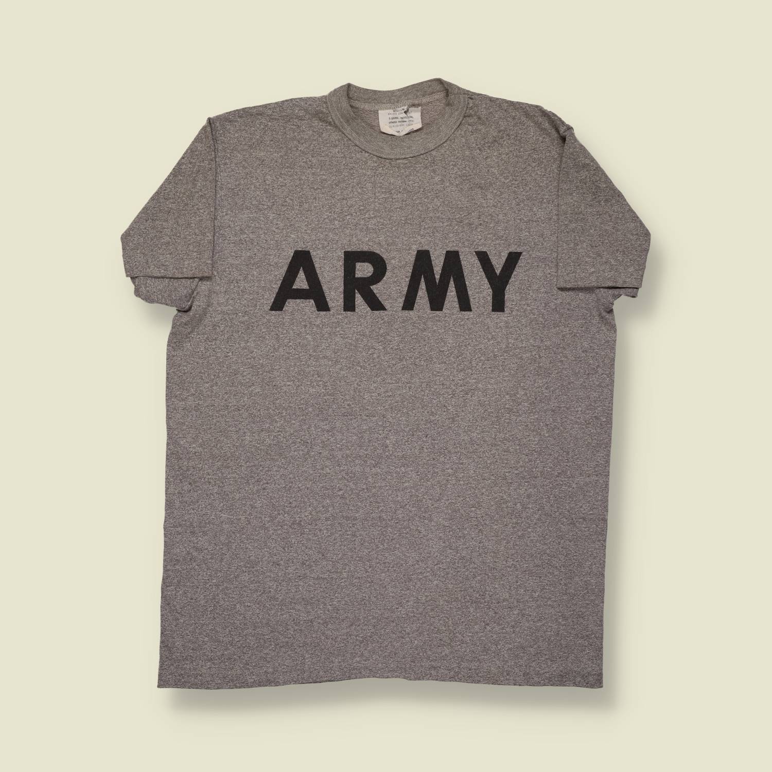 1980s U.S. Army Physical Training T-Shirt – Grey/Black -
