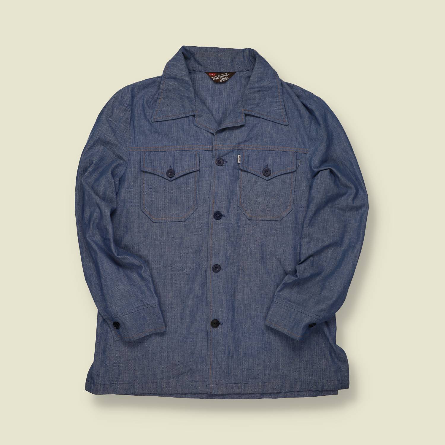 1970s Levi’s Gentleman’s Jeans Chambray Work Jacket – Blue - S