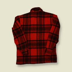 1950s–60s Deacon Brothers Wool Jacket – Red & Black Shadow Plaid – S