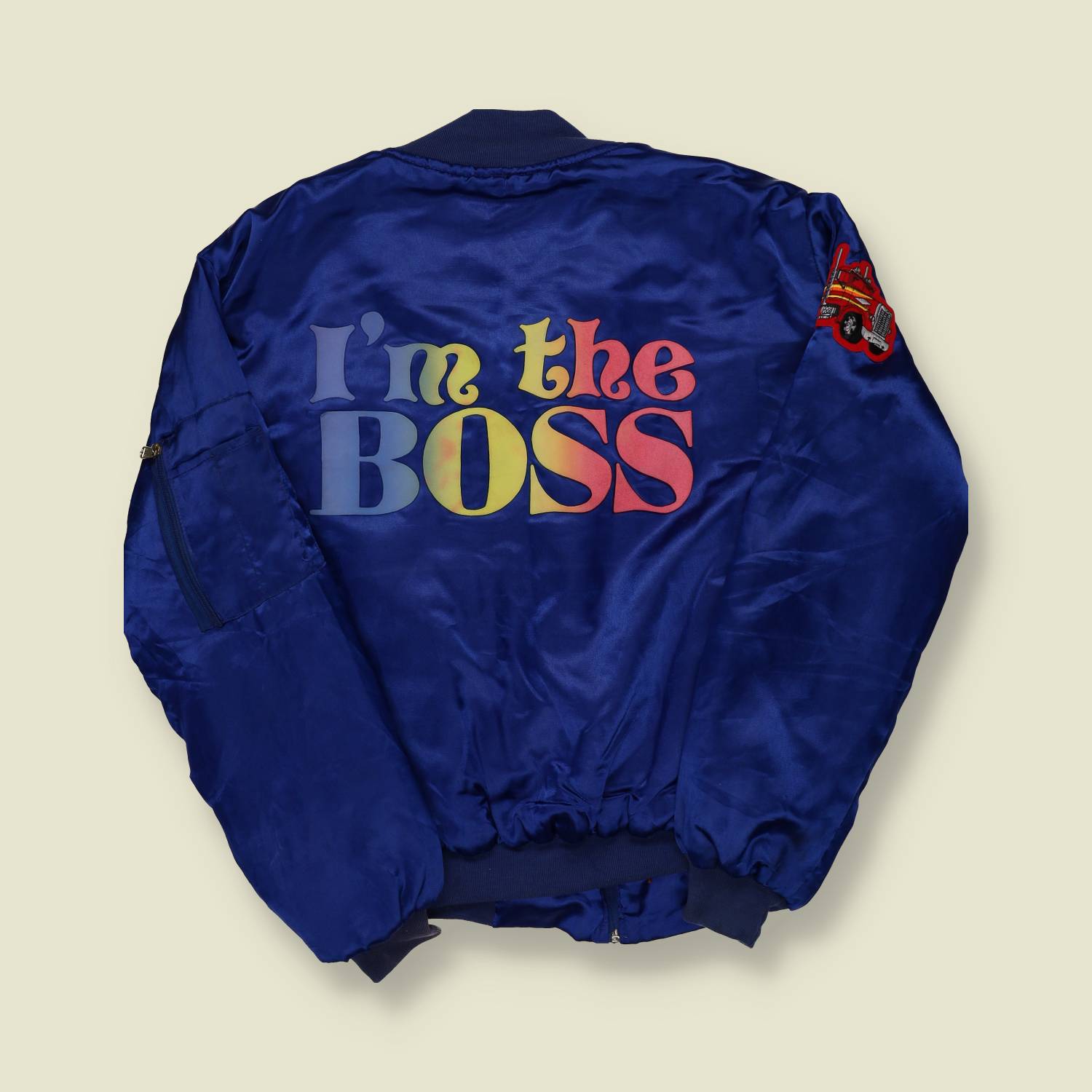 1970s Mercedes-Benz Truckers Club Bomber Jacket – “I’m the Boss” Back Print – M