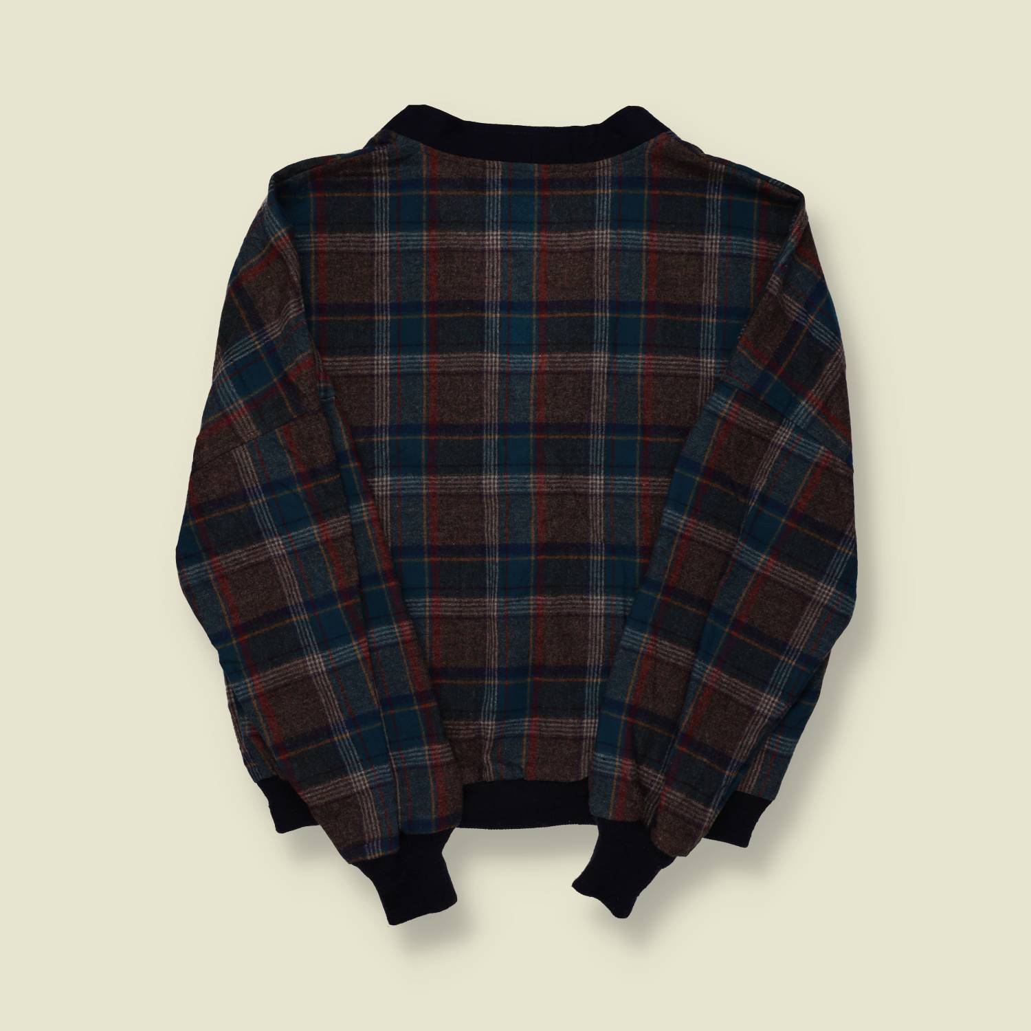 1970s Pendleton Wool Plaid Cardigan – Made in USA – L