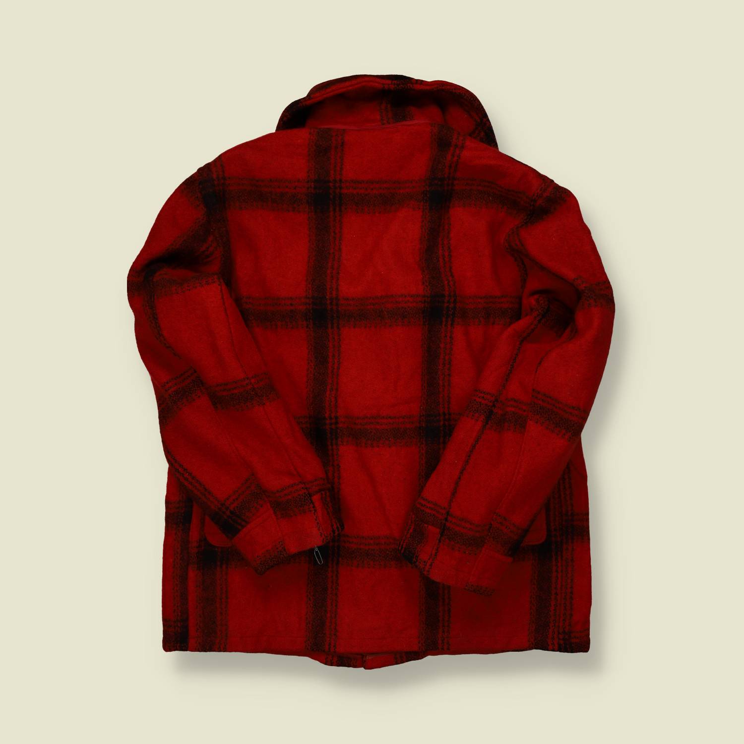 1930s–40s | Duxbak | Wool Hunting Jacket – Red & Black Plaid - M
