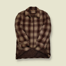 1940s | Chippewa | Wool Hunting Jacket – Brown & Cream Plaid - S