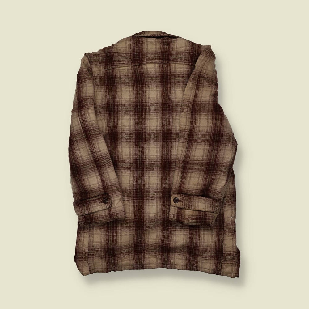 1940s | Chippewa | Wool Hunting Jacket – Brown & Cream Plaid - S