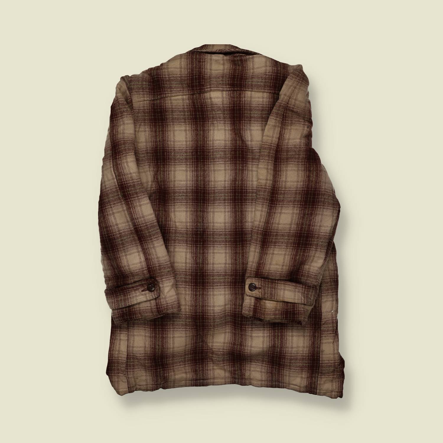 1940s | Chippewa | Wool Hunting Jacket – Brown & Cream Plaid - S