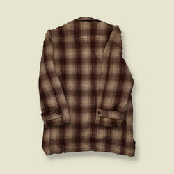 1940s | Chippewa | Wool Hunting Jacket – Brown & Cream Plaid - S
