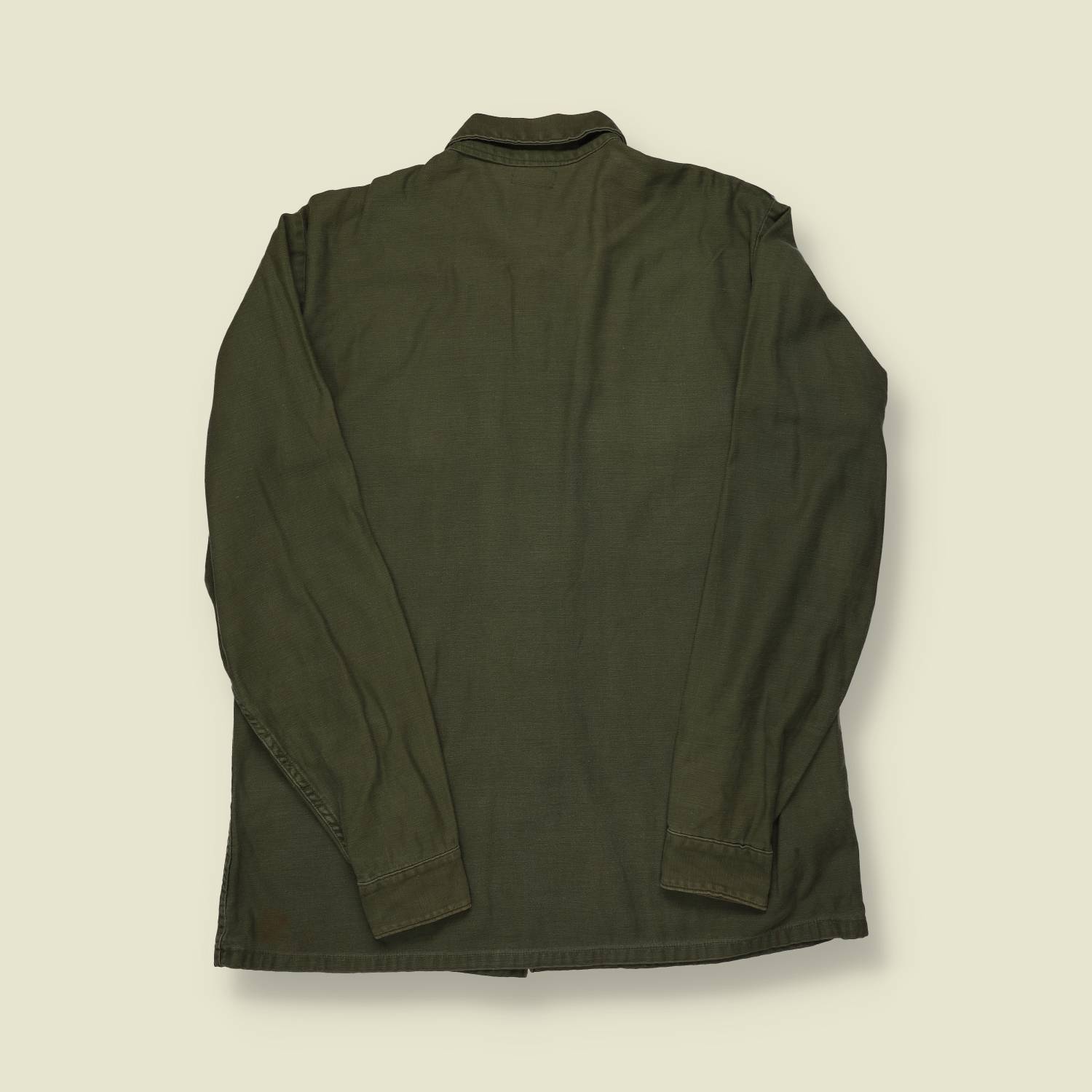 1960s U.S. Army OG-107 Utility Shirt – Olive Sateen - M/L