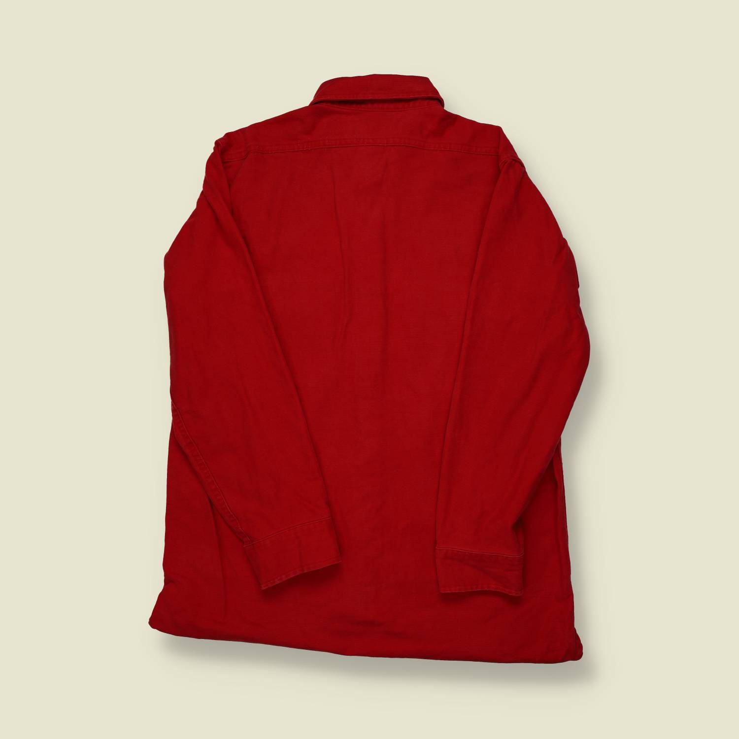 1990s Woolrich Cotton Work Shirt – Red – Made in USA - M