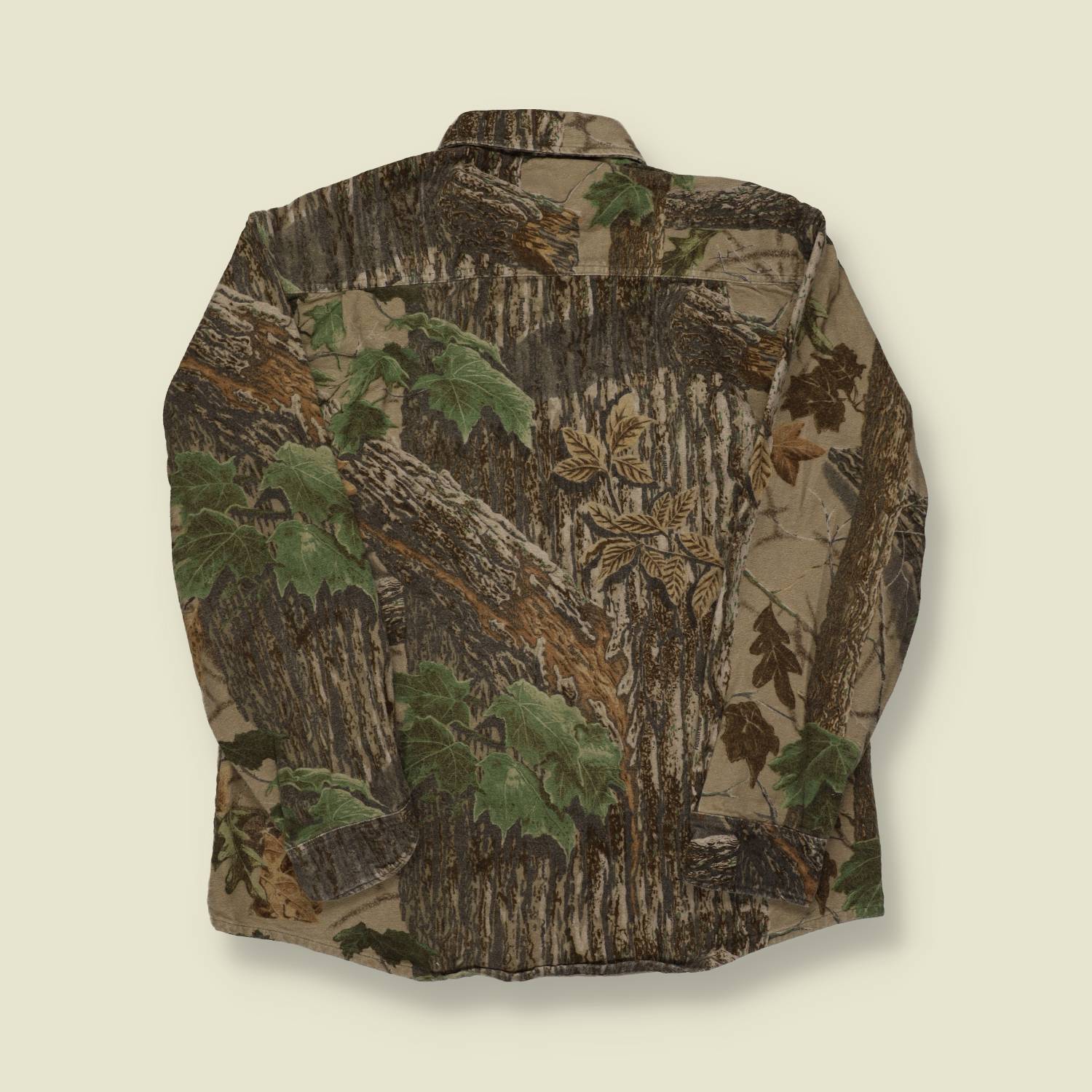1990s Rattlers Brand Camo Hunting Shirt – Mossy Oak Pattern - L