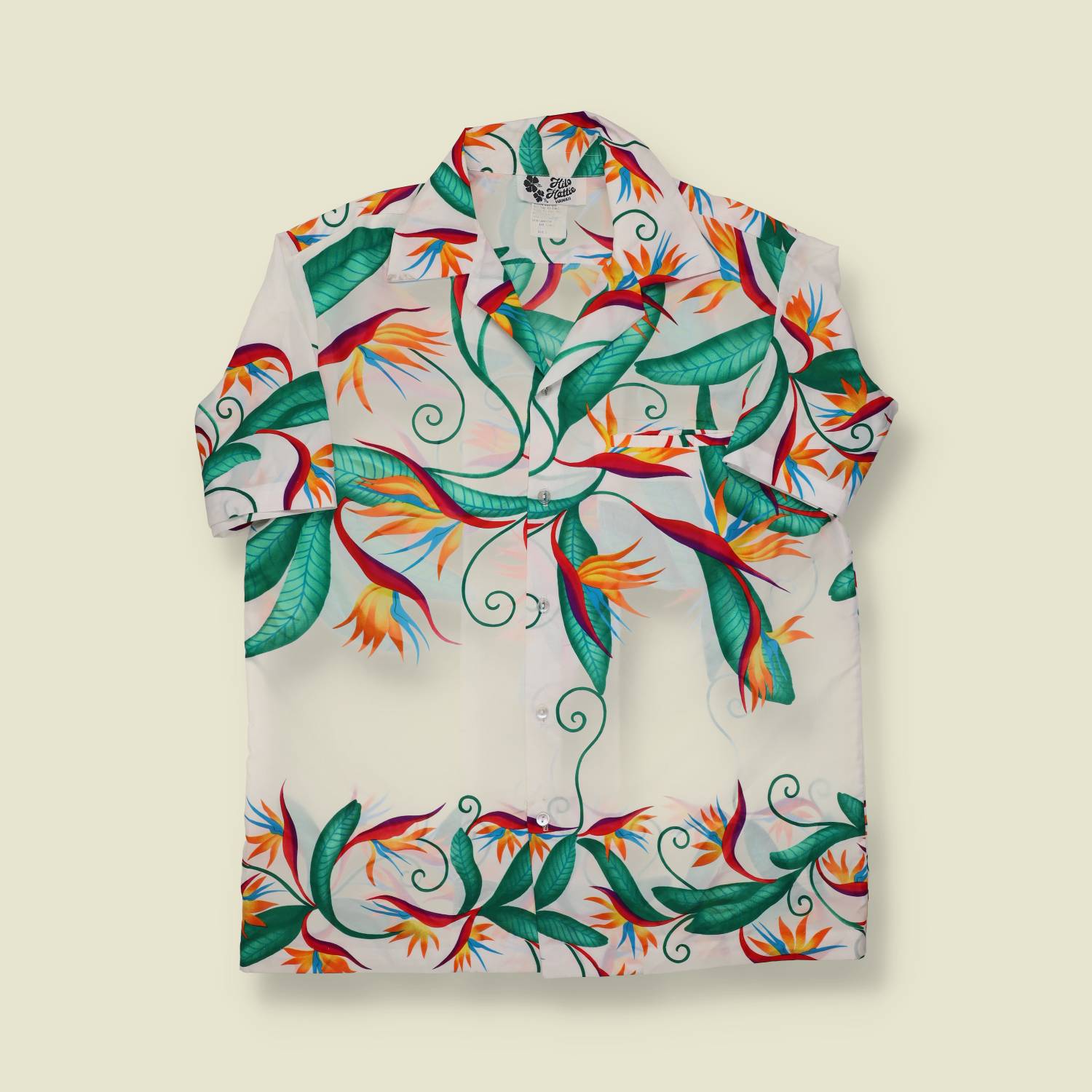 1990s Hilo Hattie Hawaiian Shirt – Tropical Floral Print - M