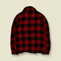 1960s | Buffalo Plaid | Wool Shirt | Red & Black – S