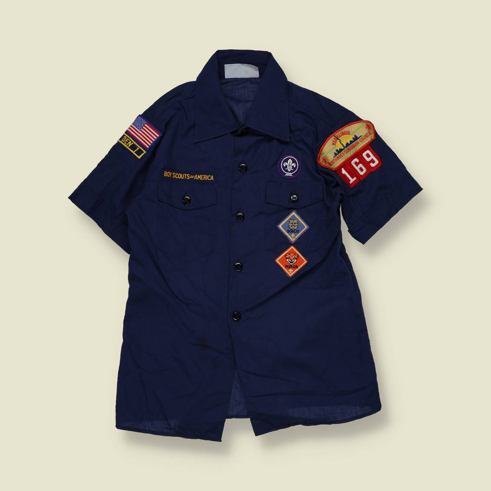 1990s | Boy Scouts of America | Cub Scouts Uniform Shirt | Navy – XXS