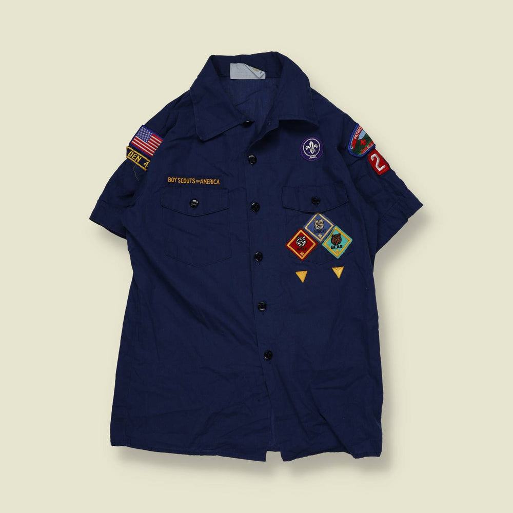 1990s | Boy Scouts of America | Cub Scouts Uniform Shirt | Navy – XS