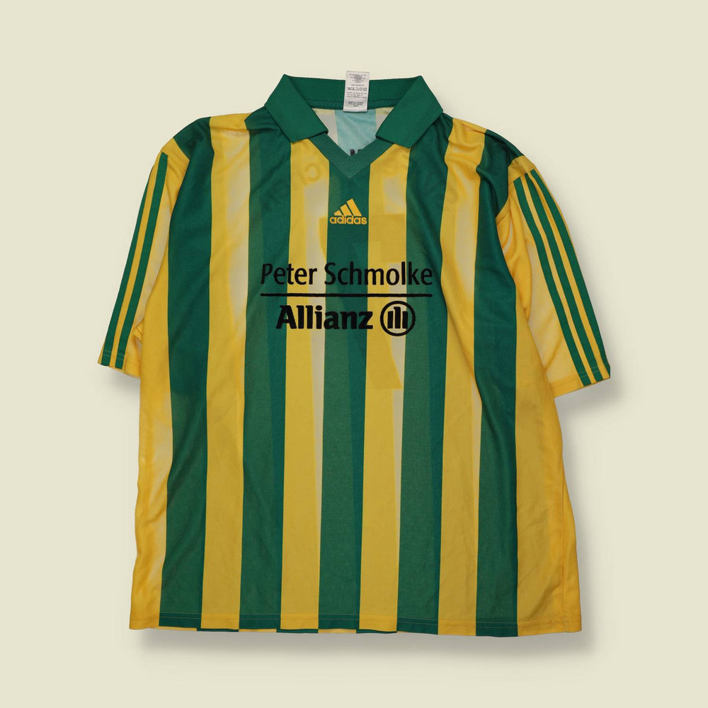 1990s | Adidas | Deadstock Football Shirt | Green & Yellow – XXL