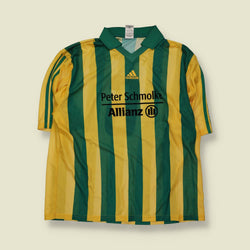 1990s | Adidas | Deadstock Football Shirt | Green & Yellow – XXL
