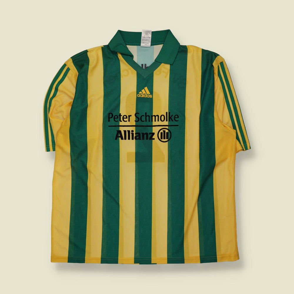1990s | Adidas | Deadstock Football Shirt | Green & Yellow – XXL
