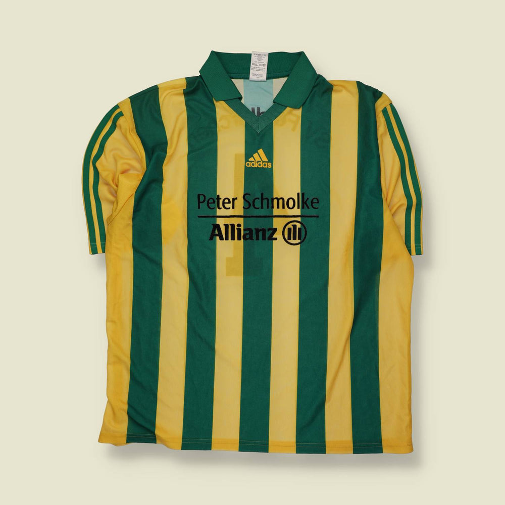 1990s | Adidas | Deadstock Football Shirt | Green & Yellow – XXL