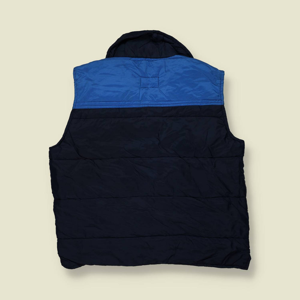 1980s | Mr Leggs | Western Padded Gilet – Navy & Blue - L