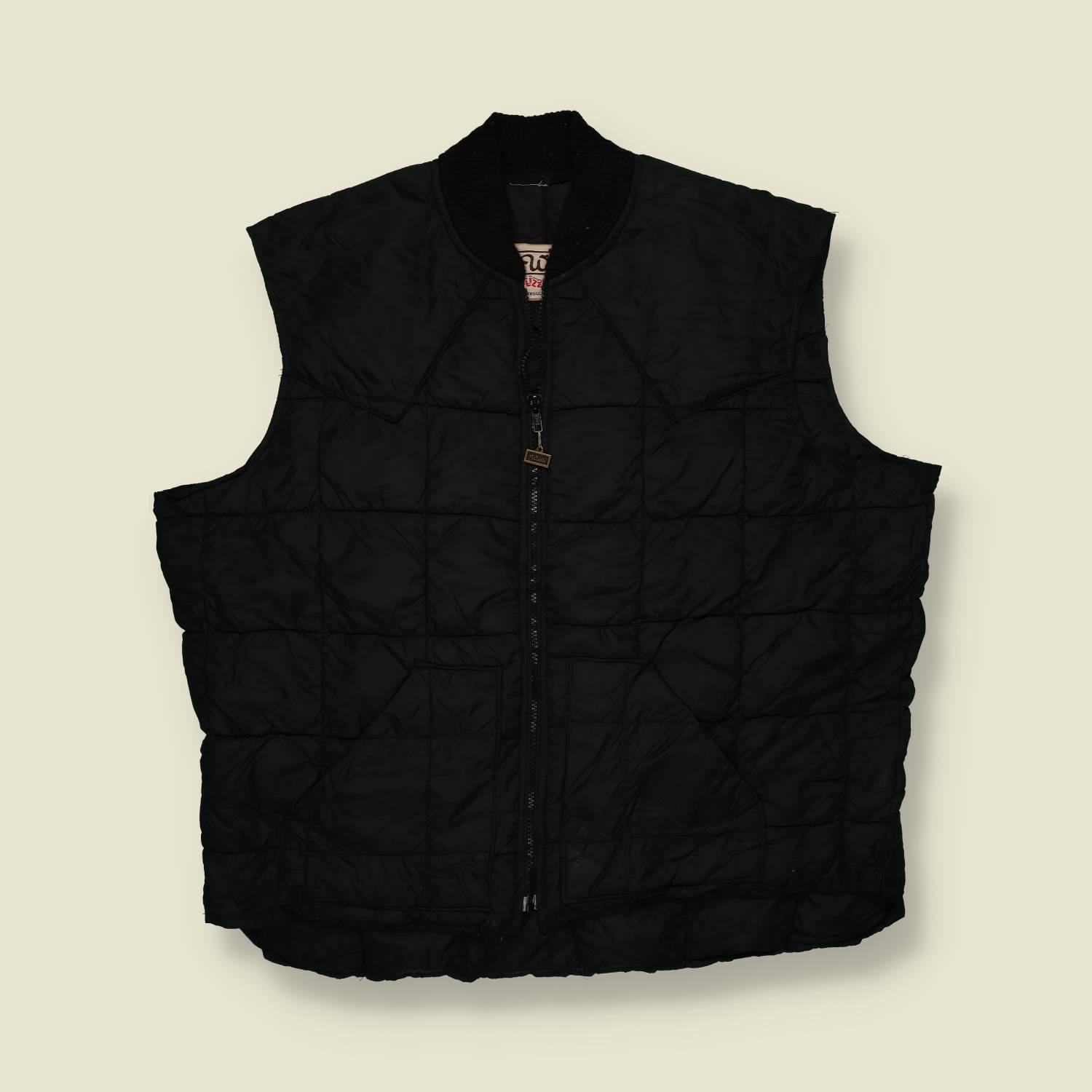 1980s | Walls | Quilted Gilet – Black - XXXXL