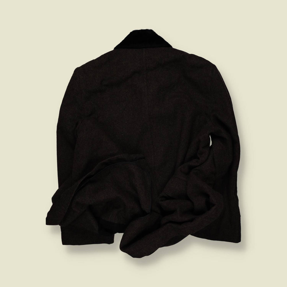 1950s | Woolrich | Fur Collar Wool Coat – Grey - XL