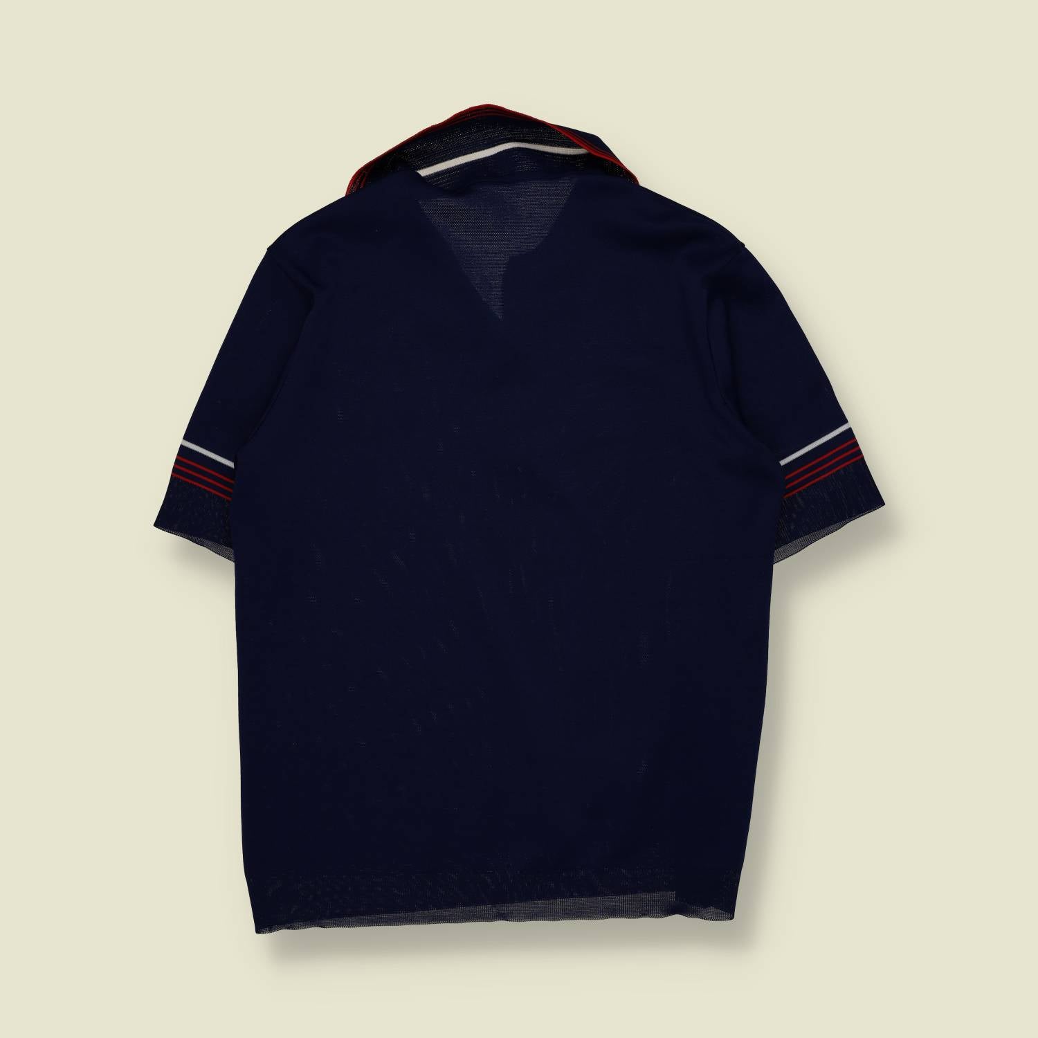 1970s | Bistor | Short Sleeve Polo – Navy - M