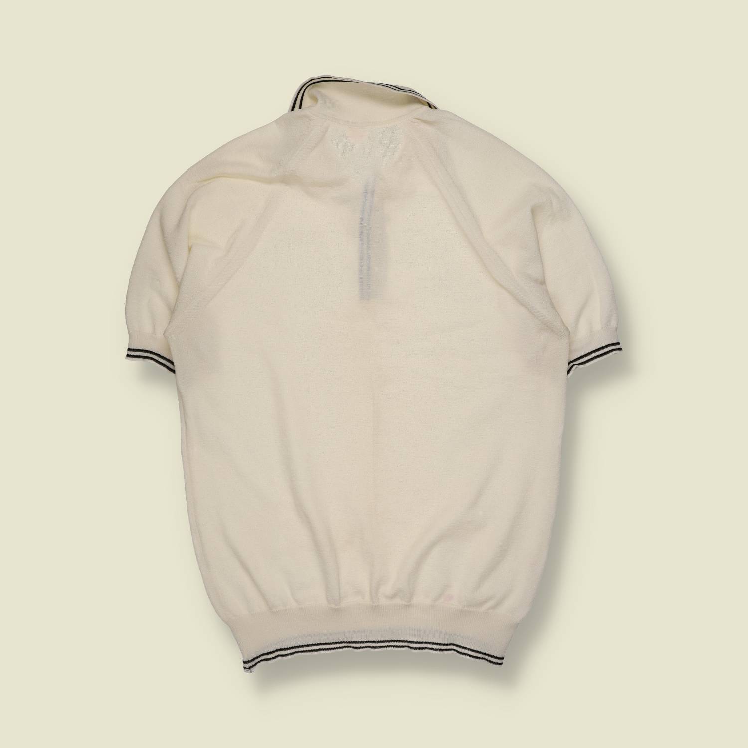 1970s | Olympia | Short Sleeve Polo – Cream - M