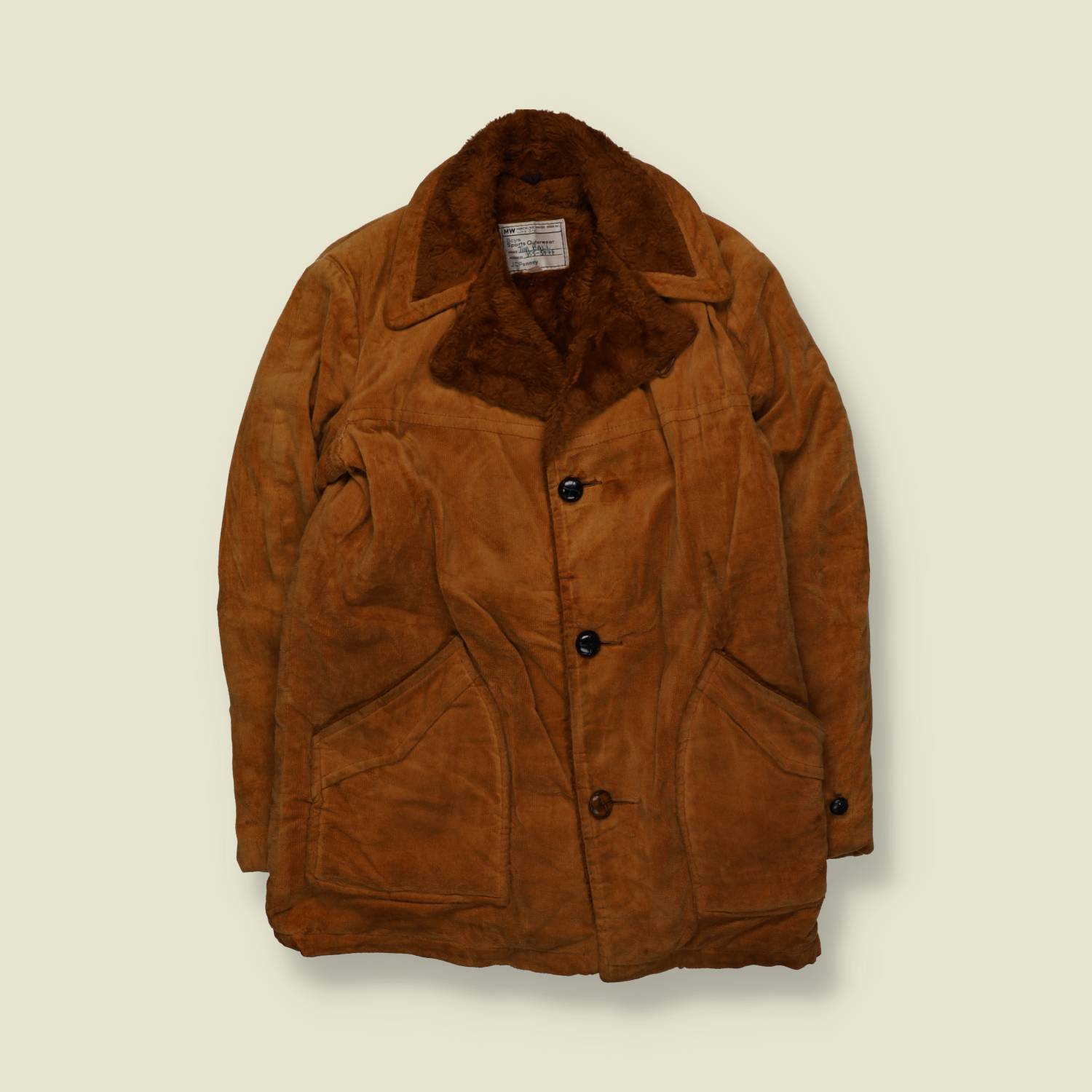 1970s | JC Penney | Boys Cord Coat - S