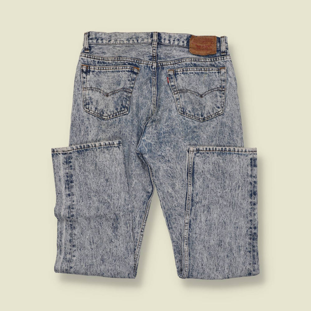 1980s–1990s | Levi’s | 501 Jeans | Acid Wash Blue | Made In USA - w32