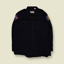 1990s | Flying Cross | Riverside County Fire Shirt | Navy - XXXXXL