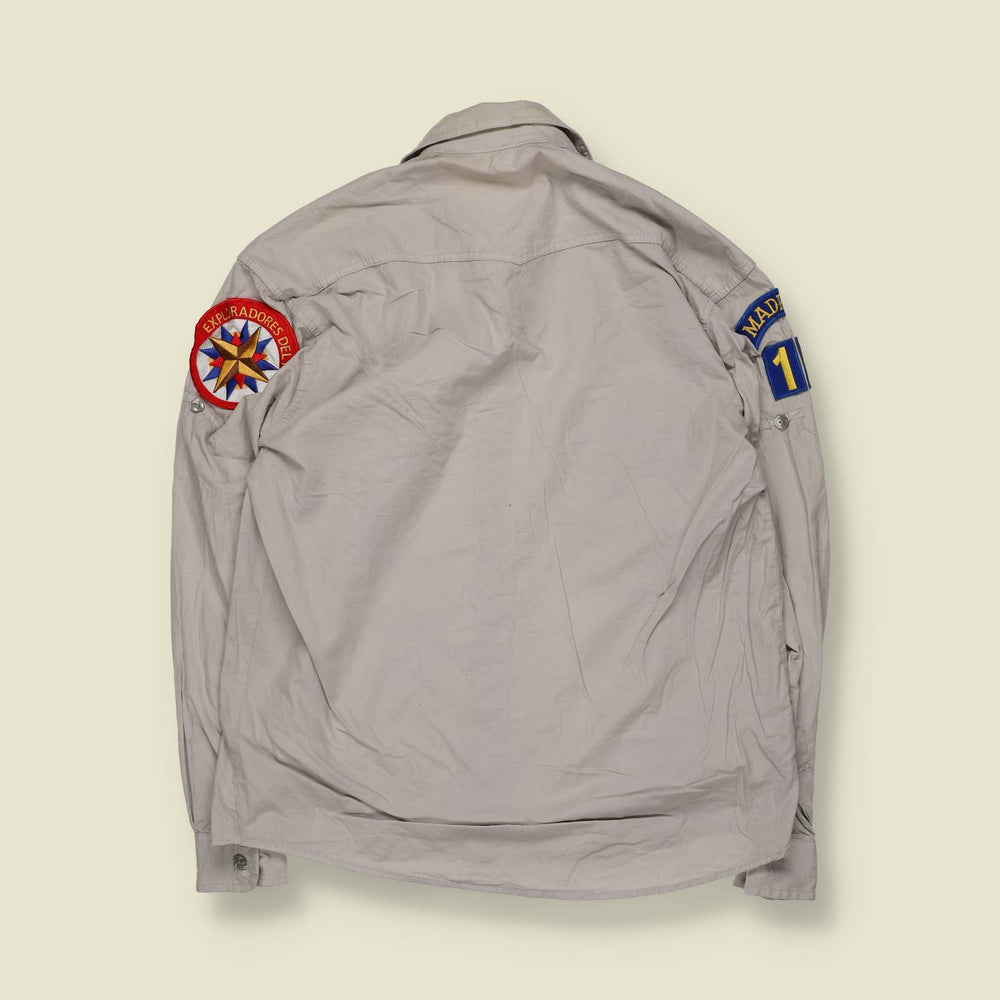 1980s | Pioneros | Patch Work Shirt | Stone - S