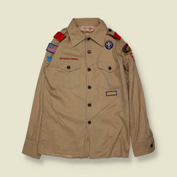 1980s–1990s | Boy Scouts of America | Patch Uniform Shirt | Khaki - XS