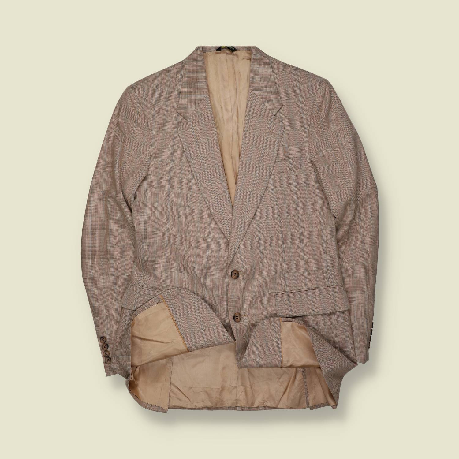 1970s–1980s | Tailored Blazer | Light Check - S