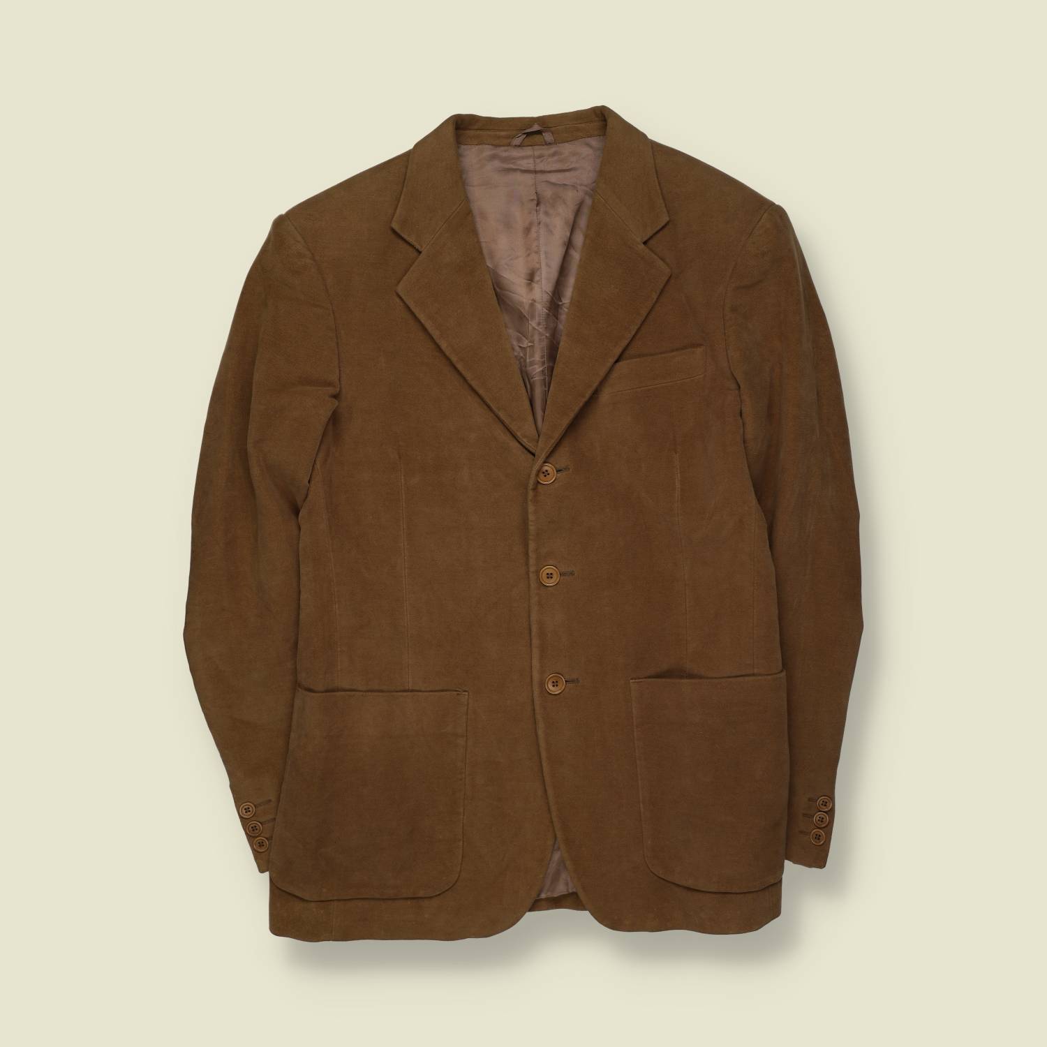 1990s | Suede Blazer | Tan - M