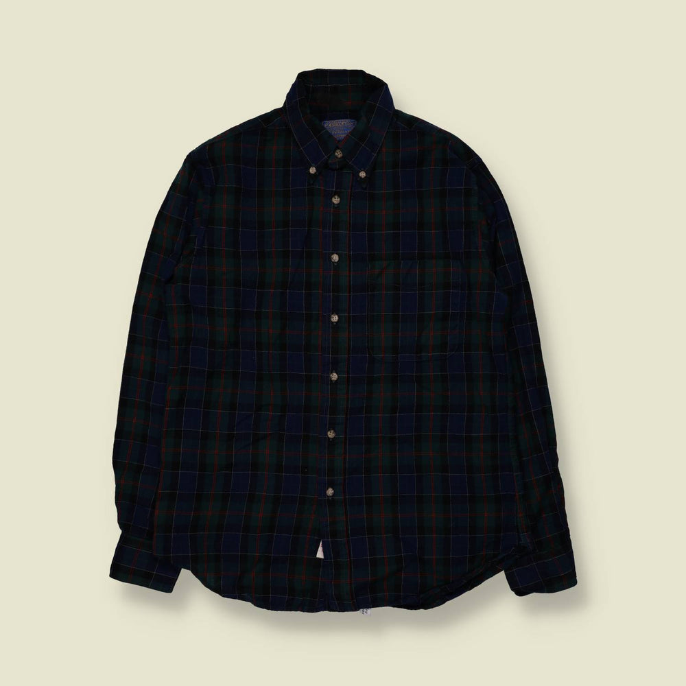 1960s | Sir Pendleton | Button Down Shirt | Tartan Plaid | Made In USA - S