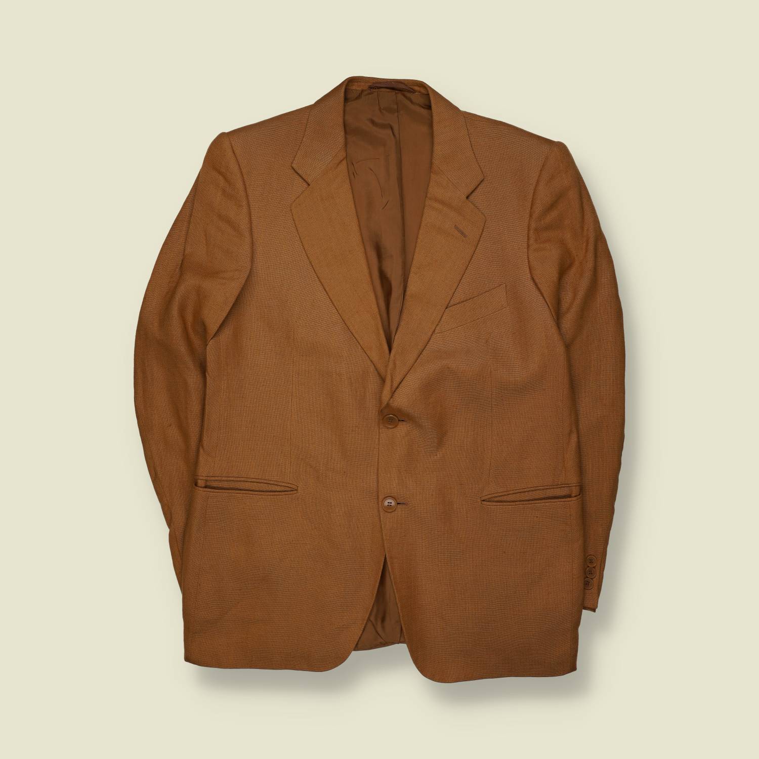 1970s–1980s | Linen Blazer | Tobacco - M