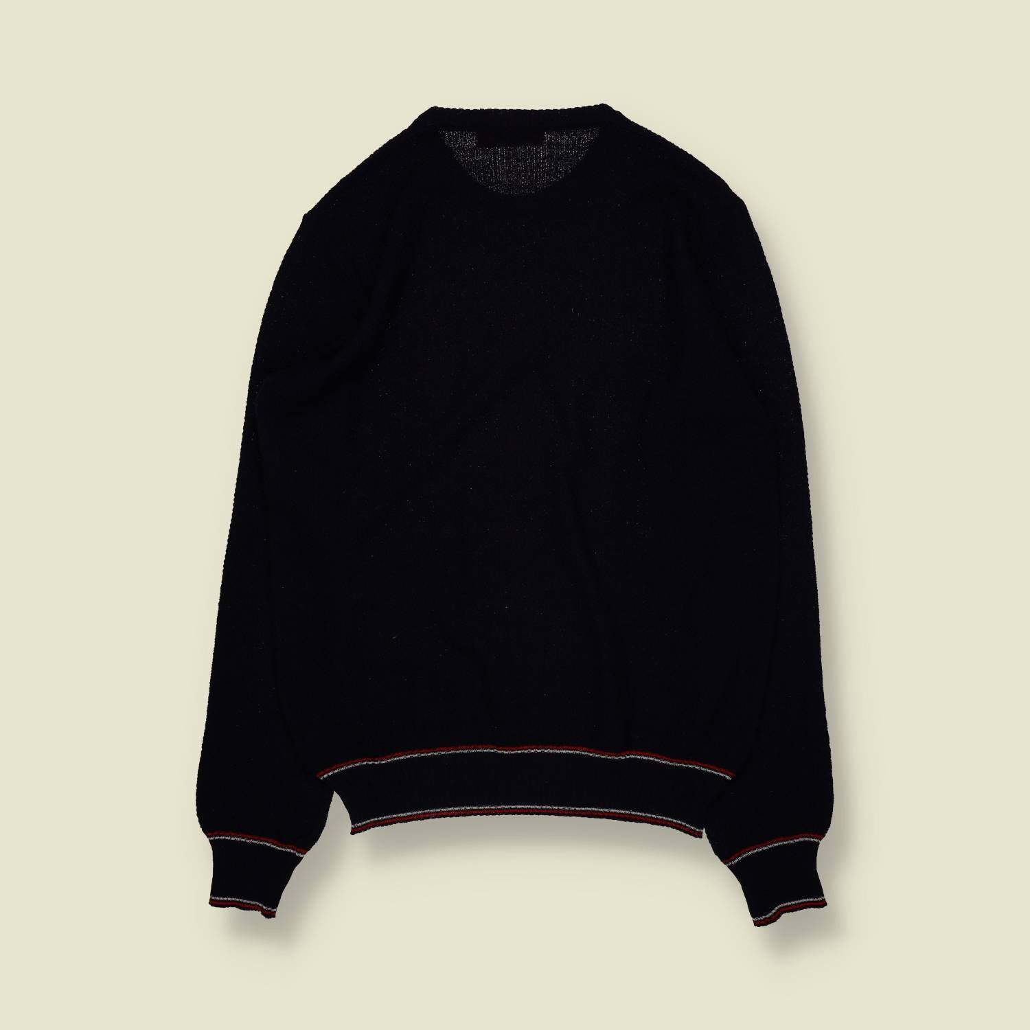 1970s | Claudio | Crew Neck Knit | Navy | Made In Italy – XS