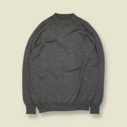 1980s | Brica | Crew Neck Knit | Grey – L
