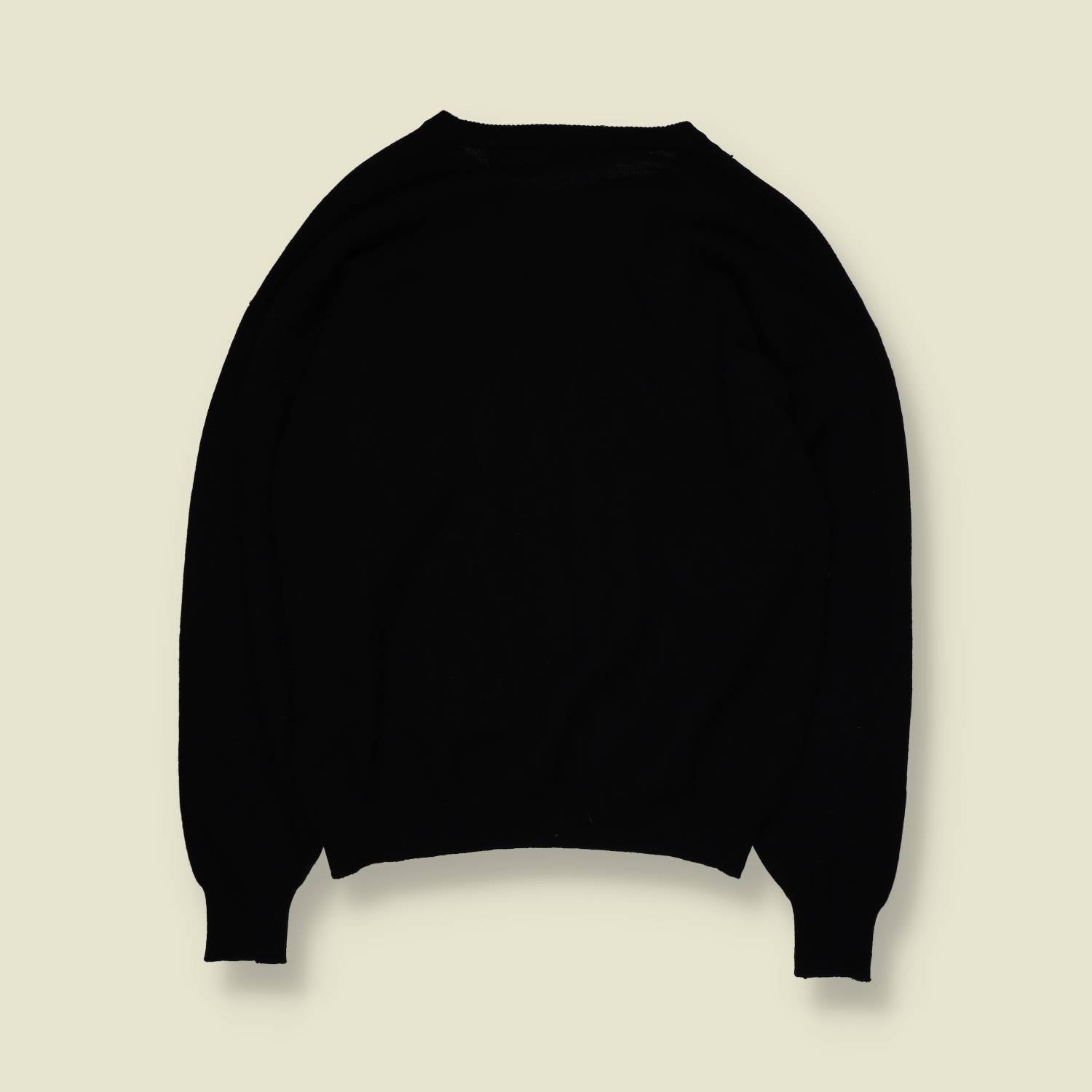 1990s | William Kasper Of California | Crew Neck Knit | Black – XS