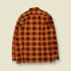 1970s | Sohaj | Flannel Shirt | Orange And Brown - XXL