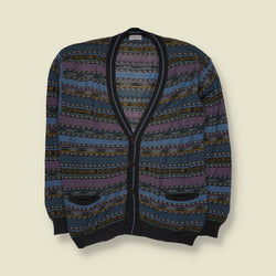 1990s | Cacharel | Made In Italy | Patterned Cardigan | Multi - L