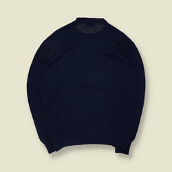 1990s | Valentino | Made In Italy | Knit Jumper | Navy - XL