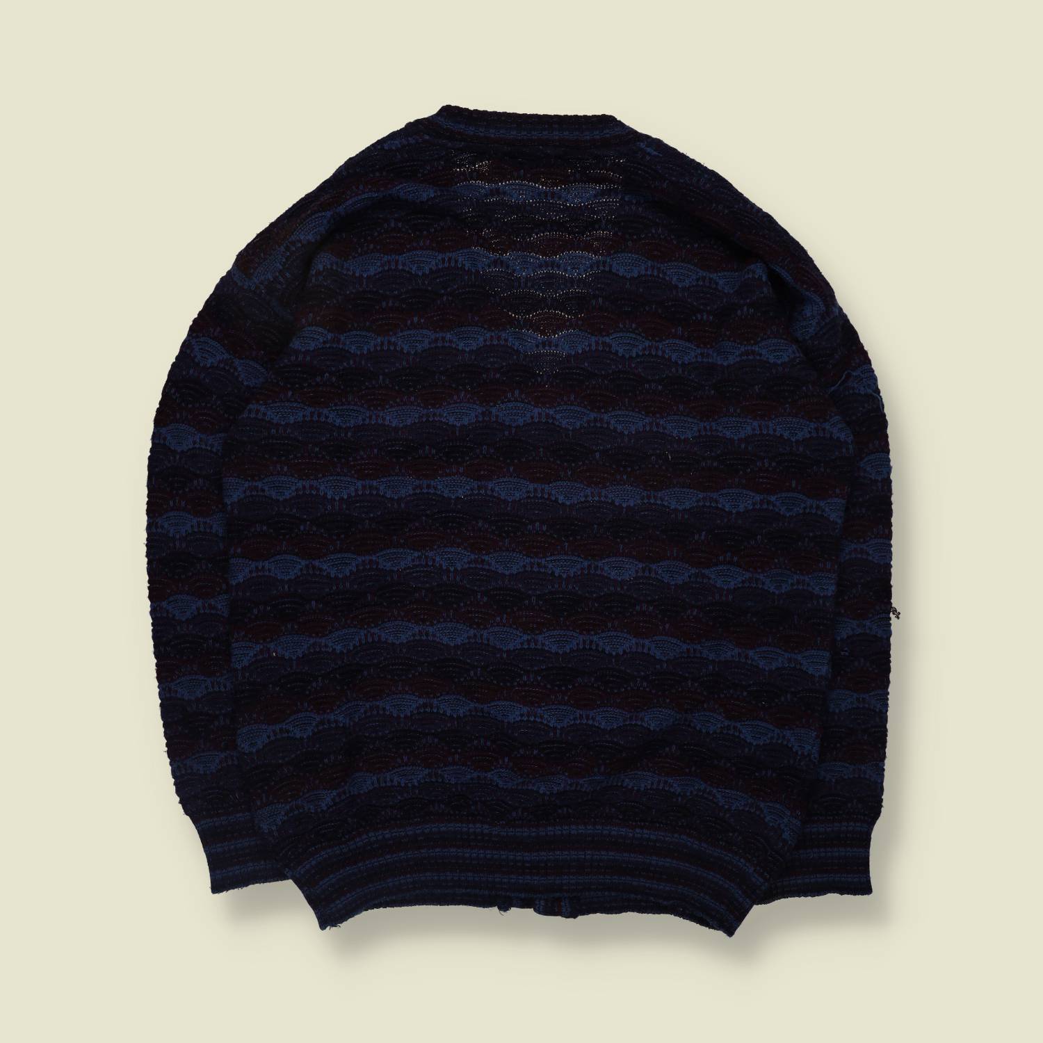 1990s | Missoni Sport | Made In Italy | Knit Cardigan | Navy - L