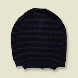 1990s | Missoni Sport | Made In Italy | Knit Cardigan | Navy - L