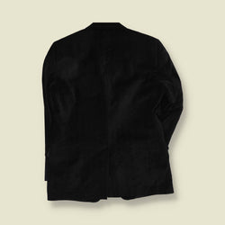 1990s | Velvet Blazer | Black - M