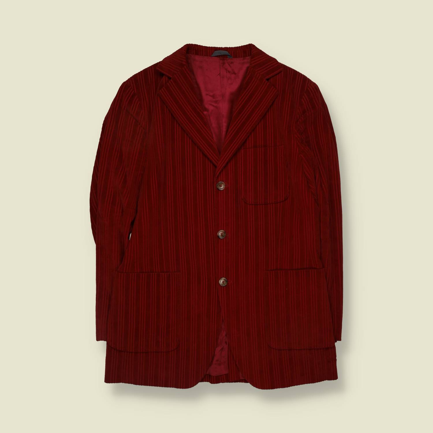 1990s | Pinstripe Blazer | Red - S